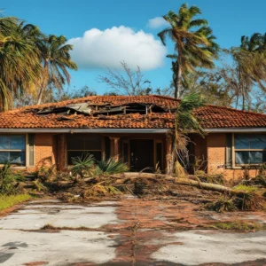 Crew extracting standing water during flood cleanup Lakeland FL in a residential living room with drying equipment staged.